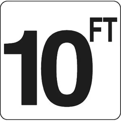 Hd Supply 658141 10 Ft Vinyl Pool Depth Marker Sign (White/Black) Buy Now