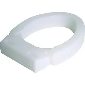 Maddak F72571-1005 Elongated Hinged Elevated Toilet Seat, Hardware Included