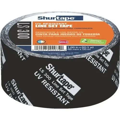 1.88" X 60.1 Yd Uv Resistant Line Set Tape - Black 1.88" X 60.1 Yd Uv Resistant Line Set Tape - Black