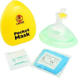 UNIMED 82001133 Pocket Mask With Hard Case, Gloves And Wipe