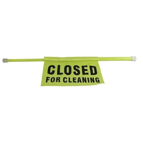 Products Closed For Cleaning Safety Sign, 30" To 44" Doorway/Aisle Pole Products Closed For Cleaning Safety Sign, 30" To 44" Doorway/Aisle Pole