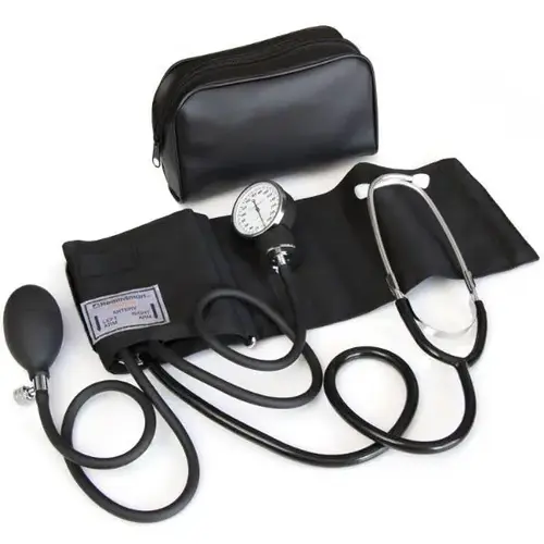 Manual Home Blood Pressure Monitor, Standard Cuff/Stethoscope, Black