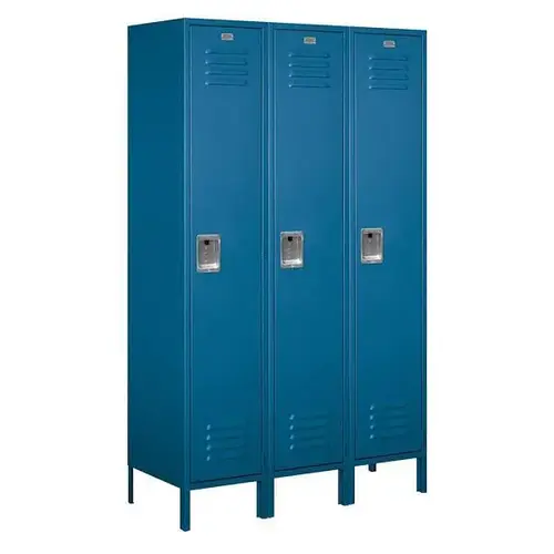 18" Wide Single Tier Metal Locker, 18" Deep, Blue 18" Wide Single Tier Metal Locker, 18" Deep, Blue