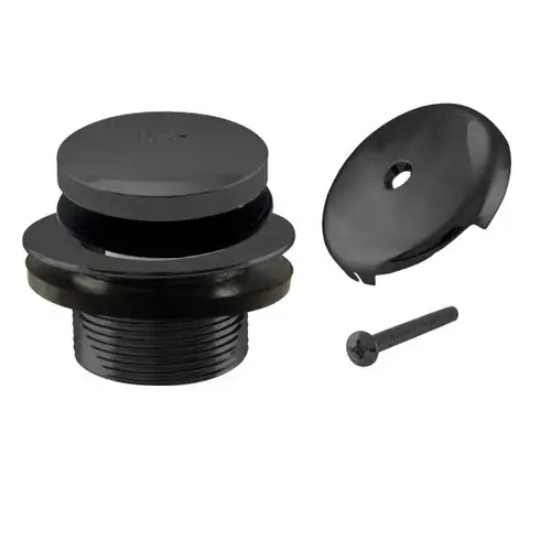 Tip-Toe Drain Kit One-Hole Faceplate, Matte Black Finish Tip-Toe Drain Kit One-Hole Faceplate, Matte Black Finish