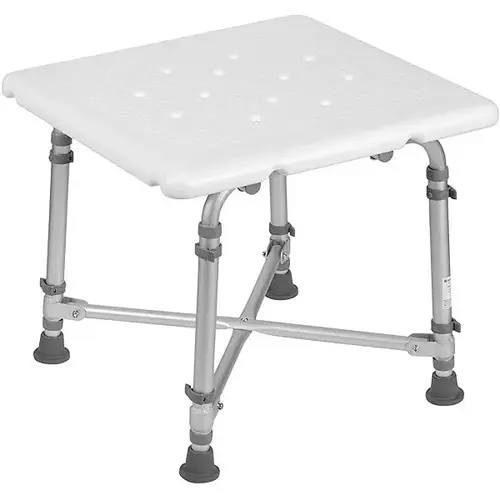 Heavy Duty Shower Chair/Bath Bench, No Back, Supports 550 Lbs