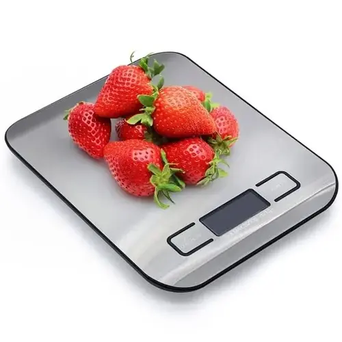 Digital Food/Kitchen Scale, 11 Lb Max, Measures Oz, G, Ml, Lb, Oz, Stainless