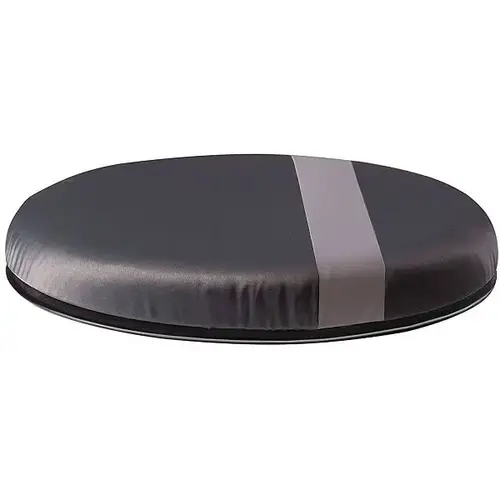 360 Degree Swivel Seat Cushion, Black With Gray Stripe, 12.5 In. D 360 Degree Swivel Seat Cushion, Black With Gray Stripe, 12.5 In. D