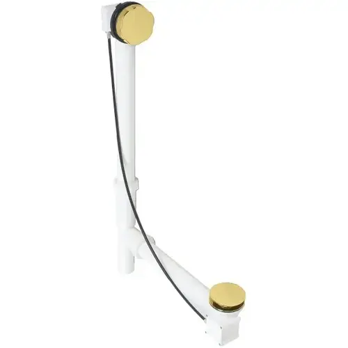 Cable Driven Bath Waste/Overflow, Pvd Polished Brass Cable Driven Bath Waste/Overflow, Pvd Polished Brass