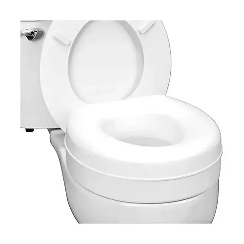 Portable Elevated Raised Toilet Seat, Fits Most Seats, White