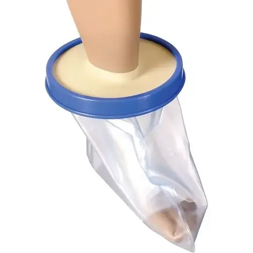 Adult Waterproof Reusable Leg Wound Barrier/Bandage/Cast Protector, Clear