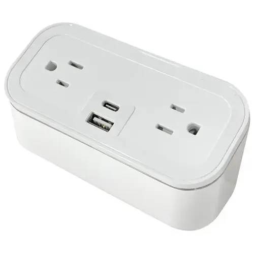 Cubie Mini White - 2 Power Outlets And 1 Usb-A And 1 Usb-C Ports Cubie Mini White - 2 Power Outlets And 1 Usb-A And 1 Usb-C Ports