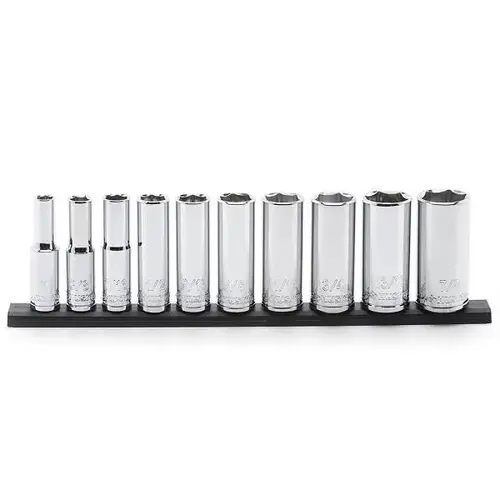 3/8 In. Drive Deep Sae Socket Set 10-Piece 3/8 In. Drive Deep Sae Socket Set 10-Piece