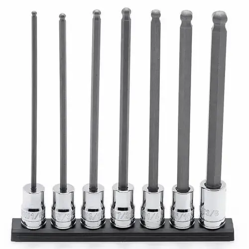 3/8 In. Drive Sae Long Ball Bit Socket Set 7-Piece 3/8 In. Drive Sae Long Ball Bit Socket Set 7-Piece