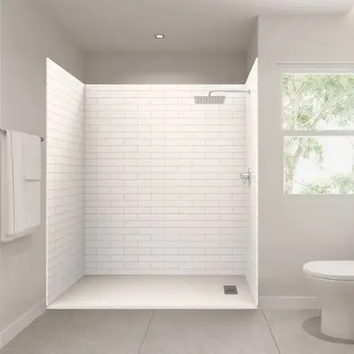 72x36x84" Solid Composite Stone Alcove Shower Kit Subway Walls 72x36x84" Solid Composite Stone Alcove Shower Kit Subway Walls