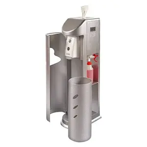 Zogics TCS-S-30063 Cleaning Station Wipes Dispenser/Hand Sanitizing Station Plastic Silver