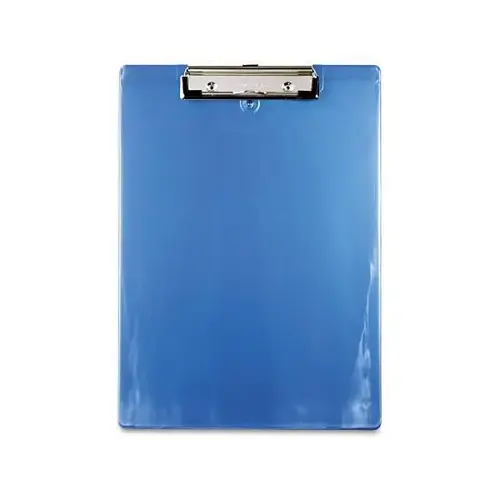 Recycled Plastic Clipboard 0.5" Clip Capacity Ice Blue