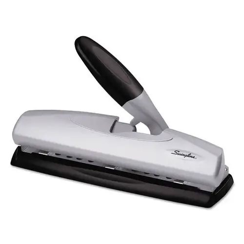 20-Sheet LightTouch Desktop Two- to Seven-Hole Punch, 9/32" Holes, Silver/Black 20-Sheet LightTouch Desktop Two- to Seven-Hole Punch, 9/32" Holes, Silver/Black