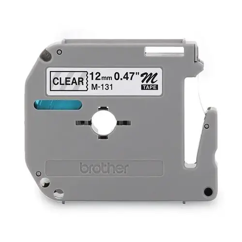 M Series Tape Cartridge For P-Touch Labelers .47"X26.2 Ft Black On Clear M Series Tape Cartridge For P-Touch Labelers .47"X26.2 Ft Black On Clear