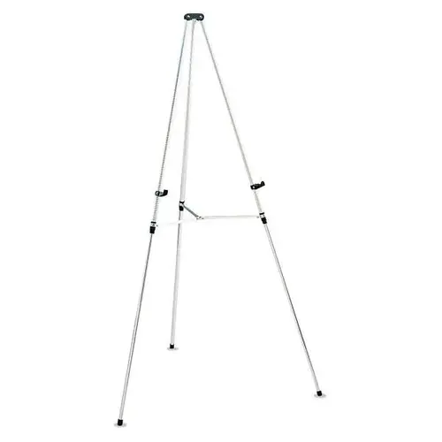 Lightweight Telescoping Tripod Easel 38" To 66" High Aluminum Silver Lightweight Telescoping Tripod Easel 38" To 66" High Aluminum Silver