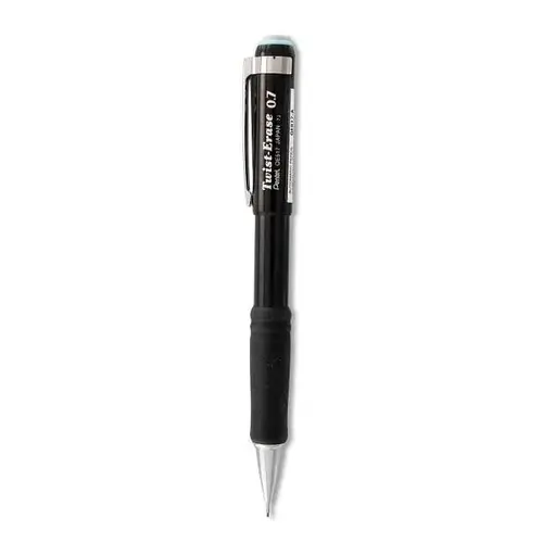 Twist-Erase III Mechanical Pencil 0.7 Mm Hb #2 Black Lead Black Barrel