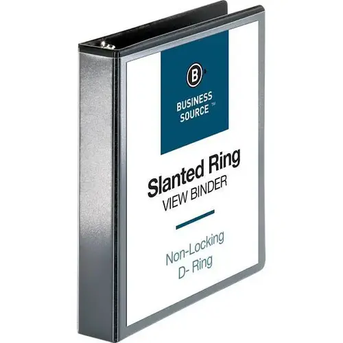 Basic 1.5" View Binder 375 Sheet Capacity D Ring Black Basic 1.5" View Binder 375 Sheet Capacity D Ring Black