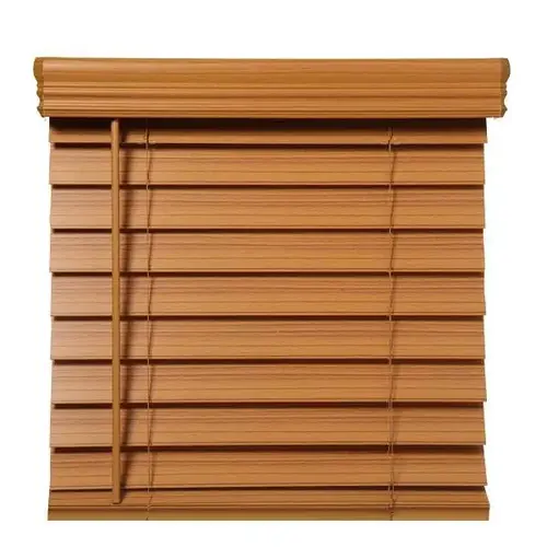 2.5 In. Embossed Faux Wood 48 In. X 64 In. Room Darkening Blind, Oak 2.5 In. Embossed Faux Wood 48 In. X 64 In. Room Darkening Blind, Oak