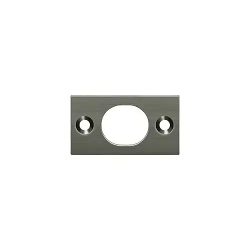 Strike Plate For 6" Flush Bolt in Antique Nickel Strike Plate For 6" Flush Bolt in Antique Nickel