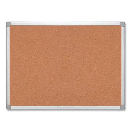 Earth Cork Board 72" X 48" Tan Surface Satin Aluminum Frame