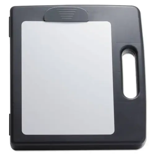 Portable Dry Erase Clipboard Case 0.5" Clip 8.5x11 Sheets Charcoal