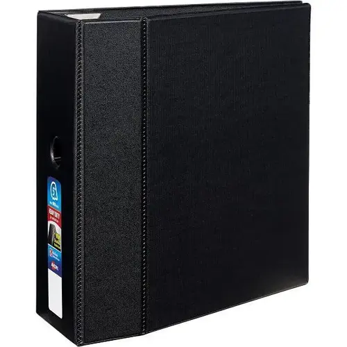 Durahinge 5" Binder 780 Sheet Capacity D Ring Black Durahinge 5" Binder 780 Sheet Capacity D Ring Black