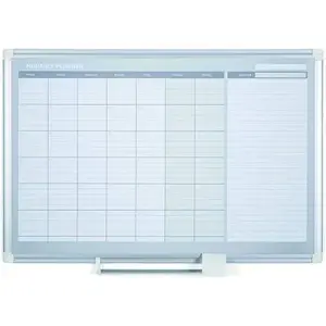MasterVision BVCGA0597830 Magnetic Dry Erase Monthly Planner 48"X36" Includes Accessory Tray