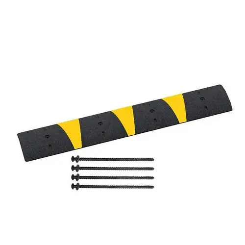 6 ft Speed Bump 2.5"H With Yellow Reflective Stripes