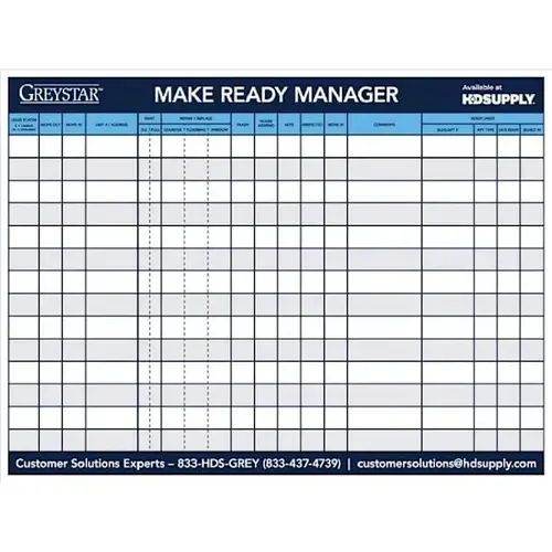 48x36 Greystar Kpi Board With Header