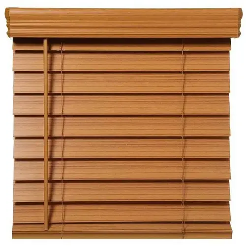 2.5 In. Embossed Faux Wood 24 In. X 48 In. Room Darkening Blind, Oak 2.5 In. Embossed Faux Wood 24 In. X 48 In. Room Darkening Blind, Oak