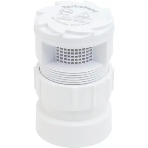 Turbovent Air Admittance Valve With 1-1/2 Or 2" Pvc Adapter