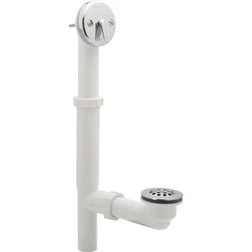 Trip-Lever Bath Waste Drain White Pvc Chrome Trip-Lever Bath Waste Drain White Pvc Chrome