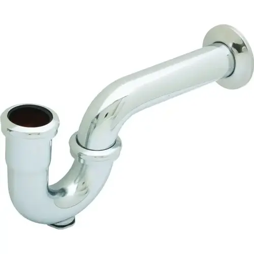 Brass Tubular P-Trap W/ Cleanout 1-1/4" X 1-1/4" 17-Gauge Chrome Plated Brass Tubular P-Trap W/ Cleanout 1-1/4" X 1-1/4" 17-Gauge Chrome Plated