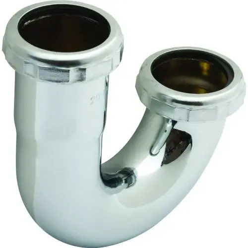 Brass Tubular J-Bend 1-1/2" X 1-1/2" And 1-1/4" Washer Connect 17-Gauge Chrome-Plated Brass Tubular J-Bend 1-1/2" X 1-1/2" And 1-1/4" Washer Connect 17-Gauge Chrome-Plated