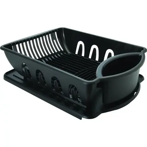 2-Piece Sink Set Organizer Black
