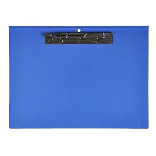 Computer Printout Clipboard, P-Consumer Plastic, Steel Clip, Blue, 17 X 11"