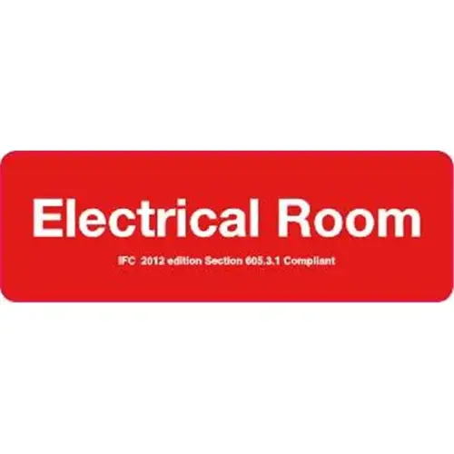 Hd Supply 736850 Sign Electrical Room 9x3