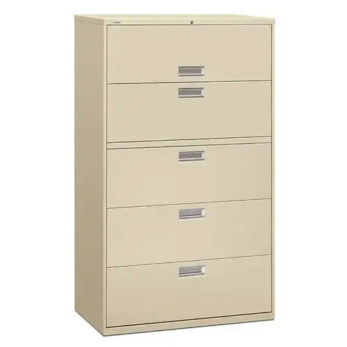 Brigade 600 5-Drawer Putty Lateral File Cabinet 67 X 42 X 19-1/4inch