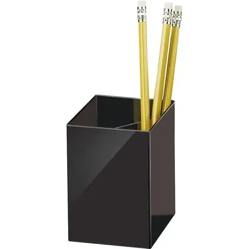 Officemate Black Pencil Cup With 3-Compartment