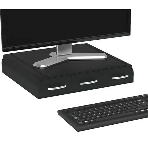 Monitor Stand And Desk Organizer With Drawers, 13-1/2"W X 2-3/4"H