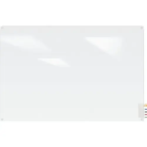 Harmony Frosted Glass Whiteboard With Radius Corners, 2 ftH X 3 ftW