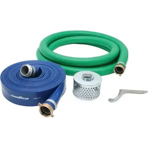 USA Bluebook X1240-KIT-2000-1148 2" PVC Suction And Discharge Hose Hit 20 ft For Use With Honda Transfer Pump