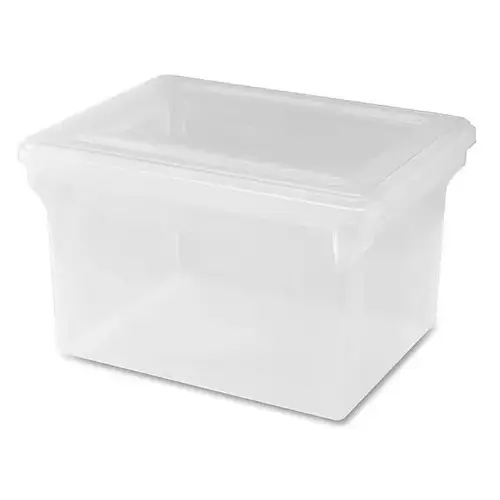 Clear Plastic Letter/Legal File Storage Box