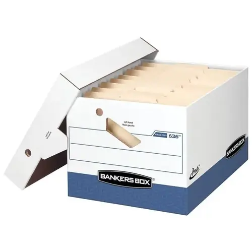 Presto White/Blue Letter/Legal Storage Box