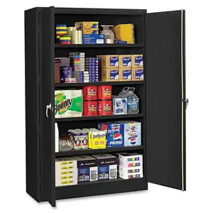 Tennsco Corp TNNJ1878SUBK 5-Shelf Black Steel Jumbo Storage Cabinet 78 X 48inch