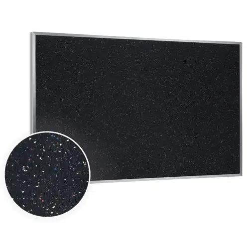 Recycled Bulletin Board With Aluminum Frame, 3 ftH X 4 ftW, Confetti